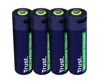Bateria lub akumulatorek Trust 4x AA - ładowanie USB-C